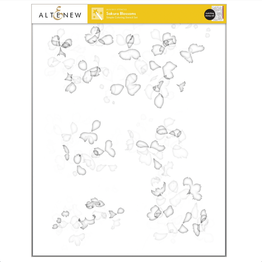 Altenew Sakura Blossoms Clear Stamp Embossing Folder and Stencil Set image 3