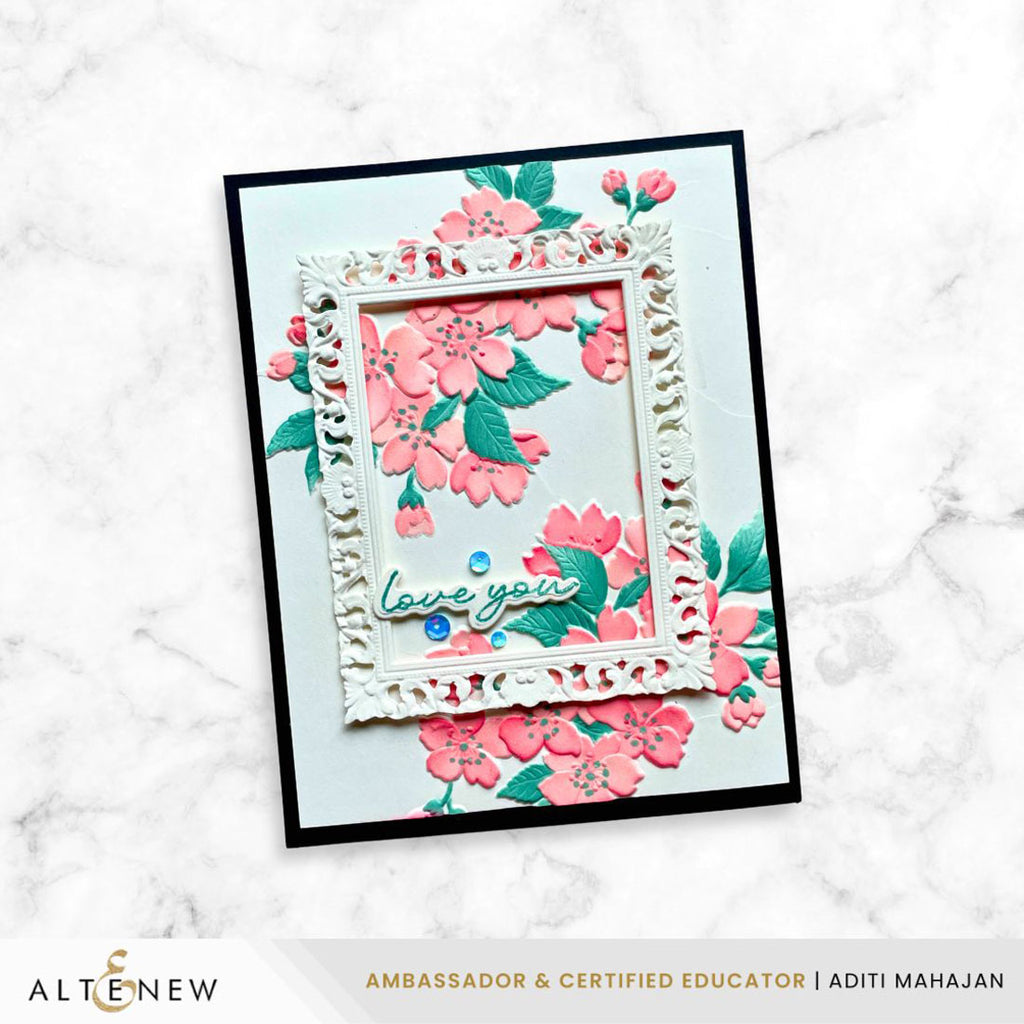 Altenew Sakura Blossoms Clear Stamps alt11356 love you