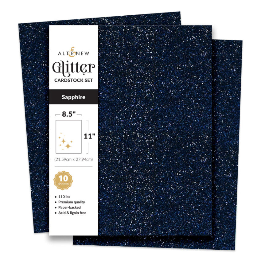 Altenew Sapphire Glitter Cardstock Pack alt10757