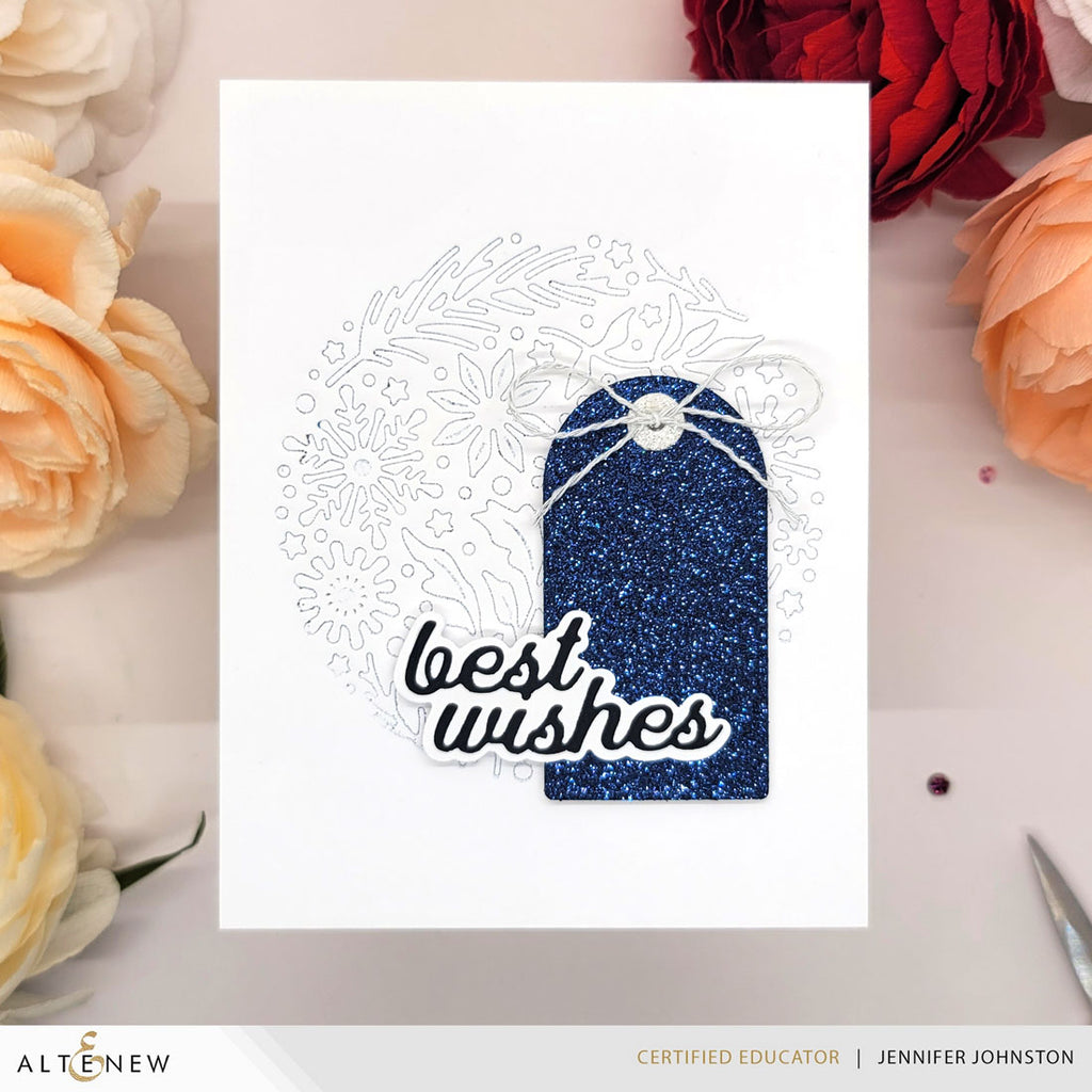 Altenew Sapphire Glitter Cardstock Pack alt10757 best wishes