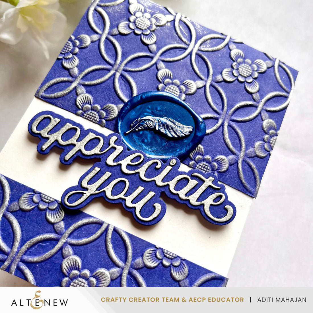 Altenew Sapphire Wax Beads alt10523 feather