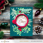 Altenew Scenes In A Sip Dies alt11532 festive greenery card