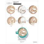 Altenew Scenes in a Sip Clear Stamp and Die Set stamp layering guide 2
