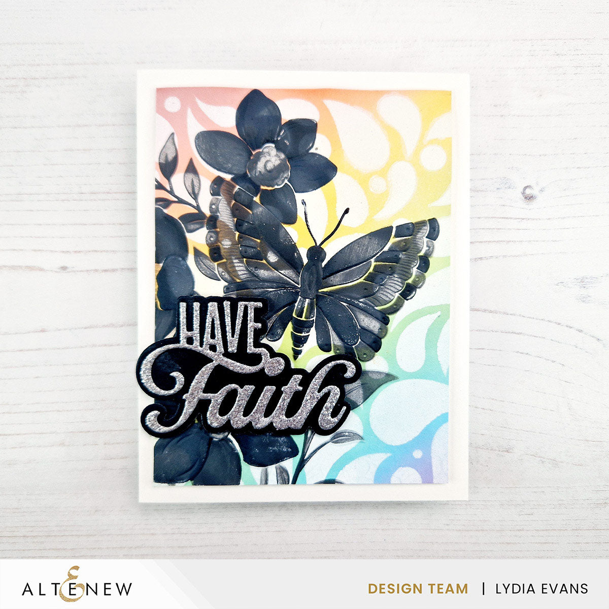 Altenew Serene Garden 3D Embossing Folder alt10672 rainbow