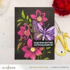 Altenew Serene Garden Stencil and Embossing Folder Set butterfly