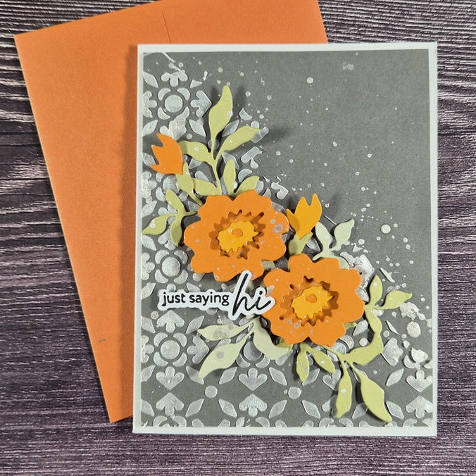 Altenew Serene Lattice Stencil alt11127 orange | color-code:ALT01
