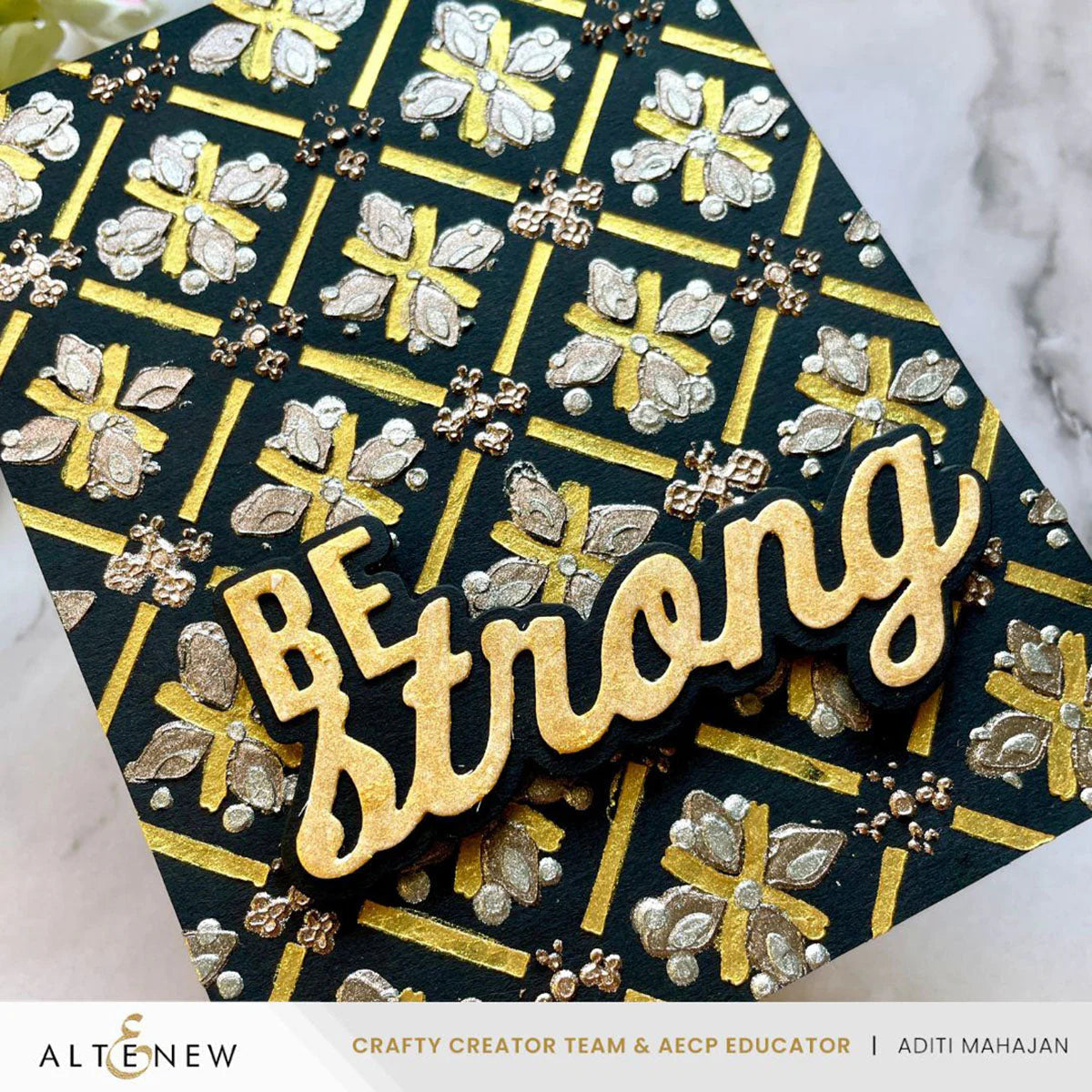 Altenew Shimmer Relief Paste Bundle patterns