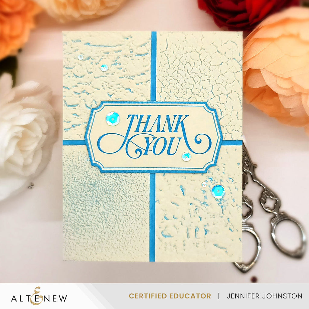 Altenew Shimmering Pool Stellar Sequins alt10628 thank you