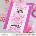Altenew Shine Bright Clear Stamps alt7893 pink glitter