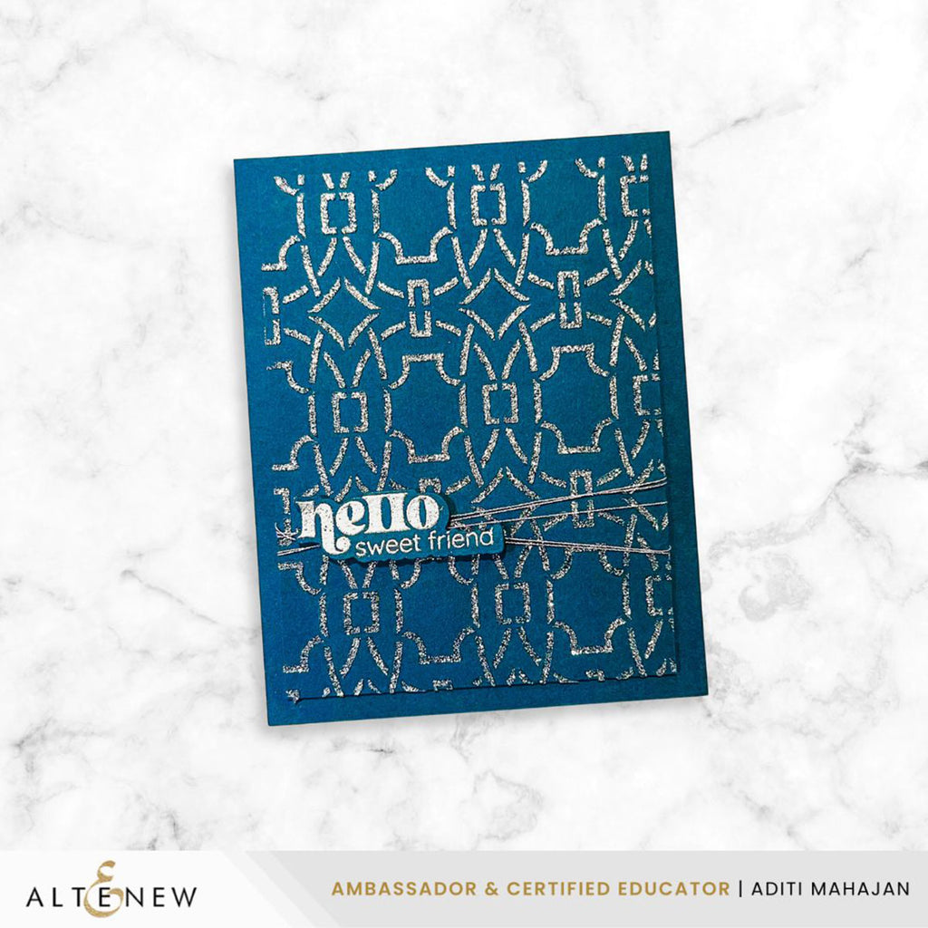 Altenew Silver Glitter Relief Paste alt10679 hello sweet friend