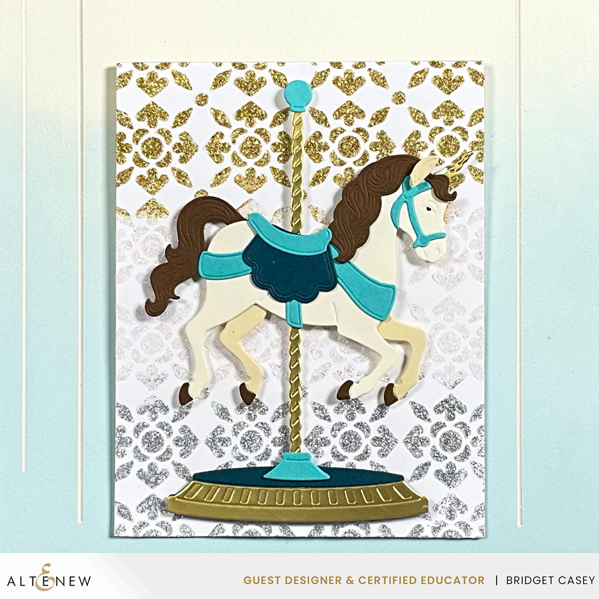 Altenew Silver Glitter Relief Paste alt10679  horse