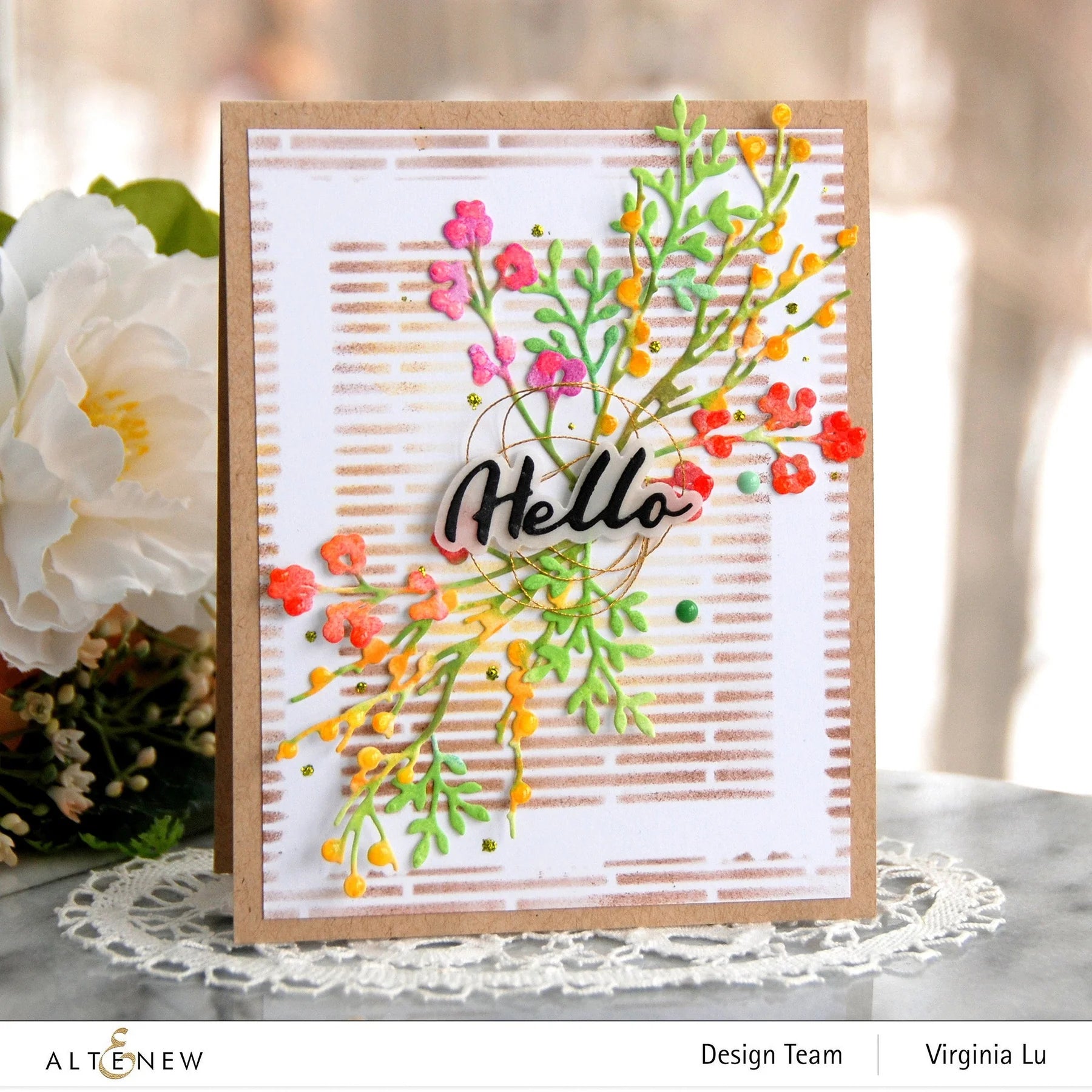 Altenew Simple Frames 3D Embossing Folder alt4874 hello