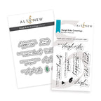 Altenew Sleigh Ride Greetings Clear Stamp and Die Set
