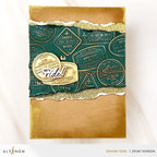 Altenew Sleigh Ride Greetings Clear Stamp and Die Set golden