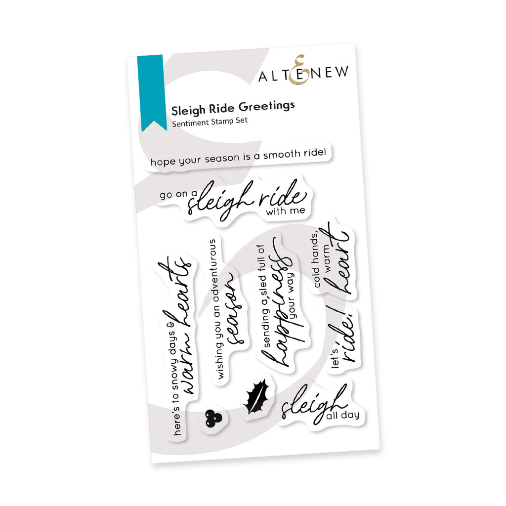 Altenew Sleigh Ride Greetings Clear Stamps alt10922