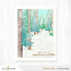Altenew Snowy Footpath 3D Embossing Folder alt11533 forest scene card