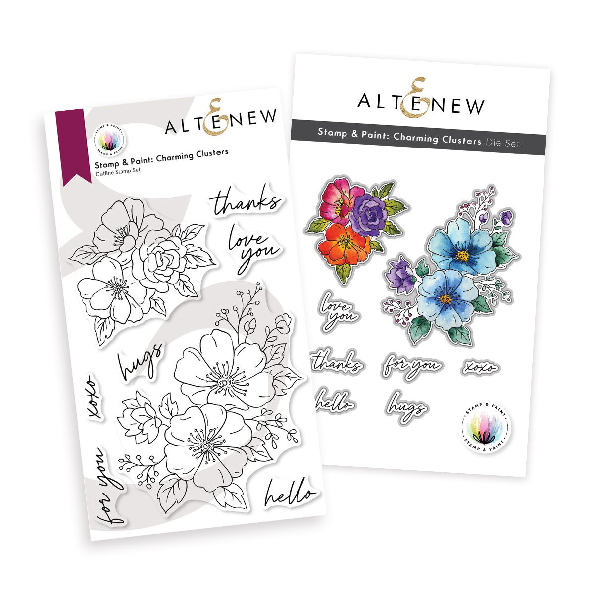Altenew Stamp and Paint Charming Clusters Clear Stamp and Die Set