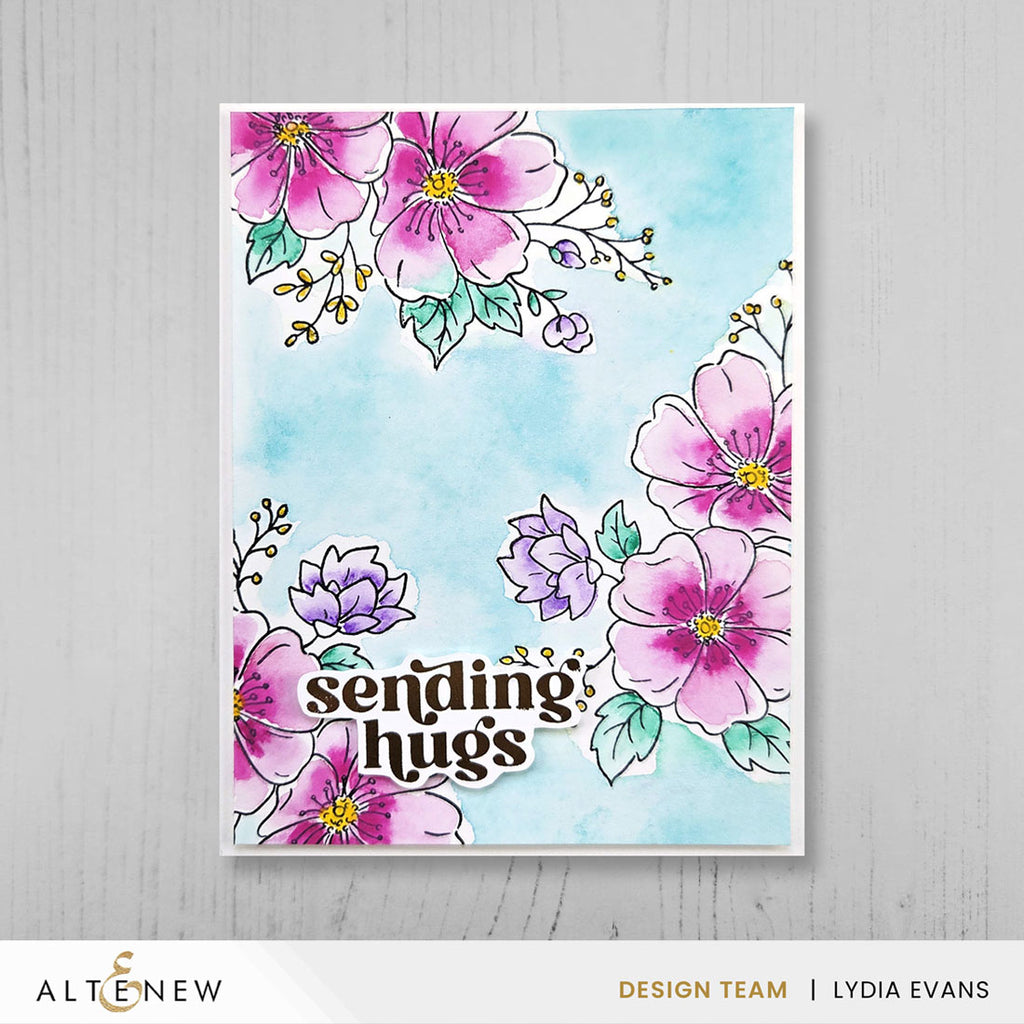 Altenew Stamp and Paint Charming Clusters Clear Stamps alt11076 hugs