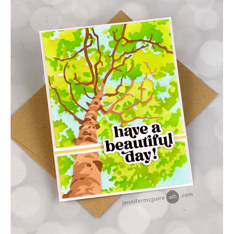 Altenew Stencil Art Aspen Sky Layering Stencils alt10978 green | color-code:ALT01