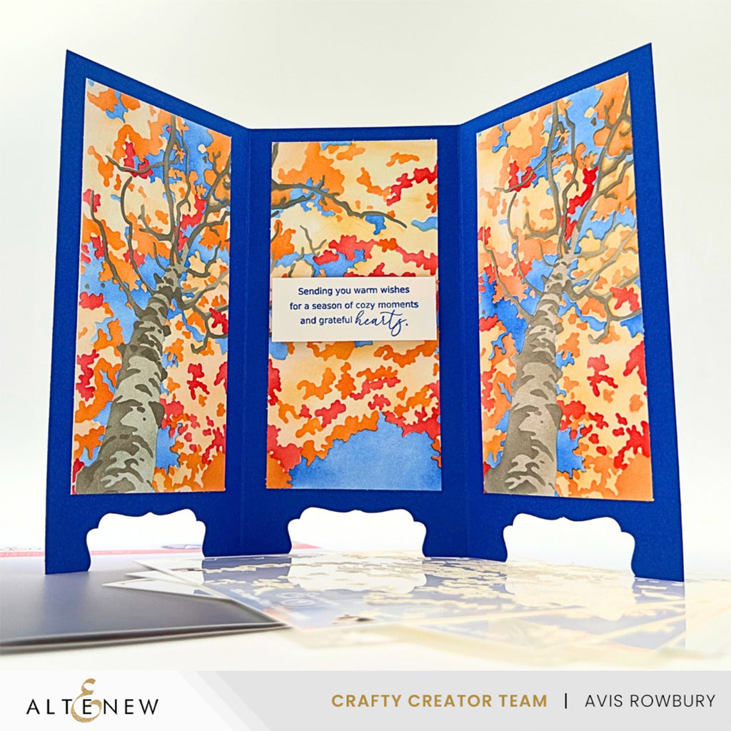 Altenew Stencil Art Aspen Sky Layering Stencils alt10978 warm wishes