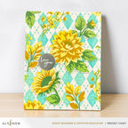 Altenew Stencil Art Botanical Argyle and Add-on Die Set love you card