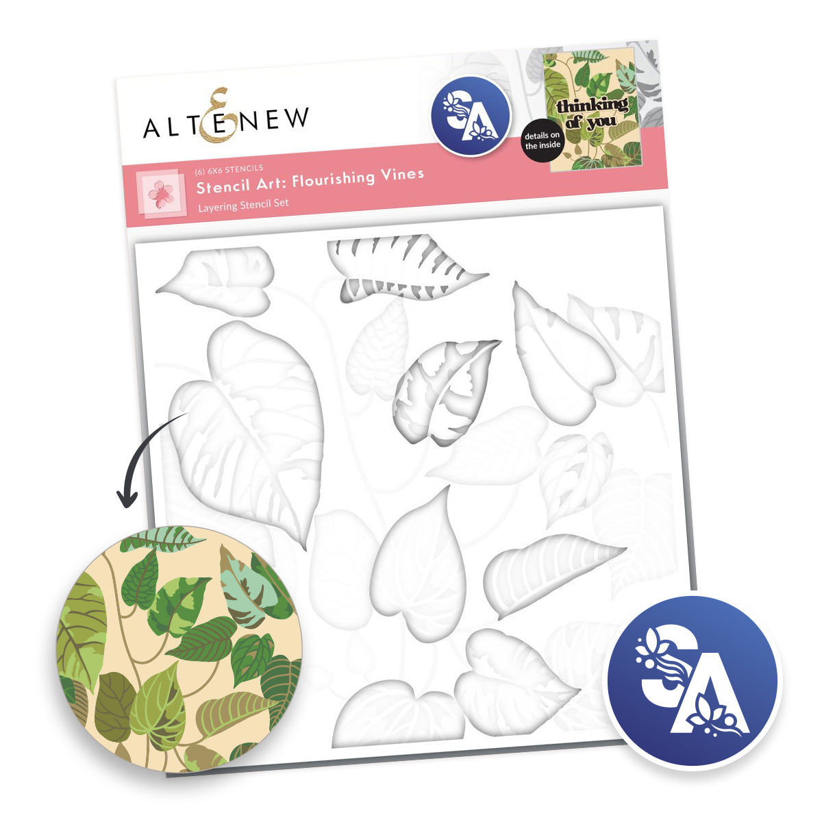 Altenew Stencil Art Flourishing Vines Layering Stencils alt11067