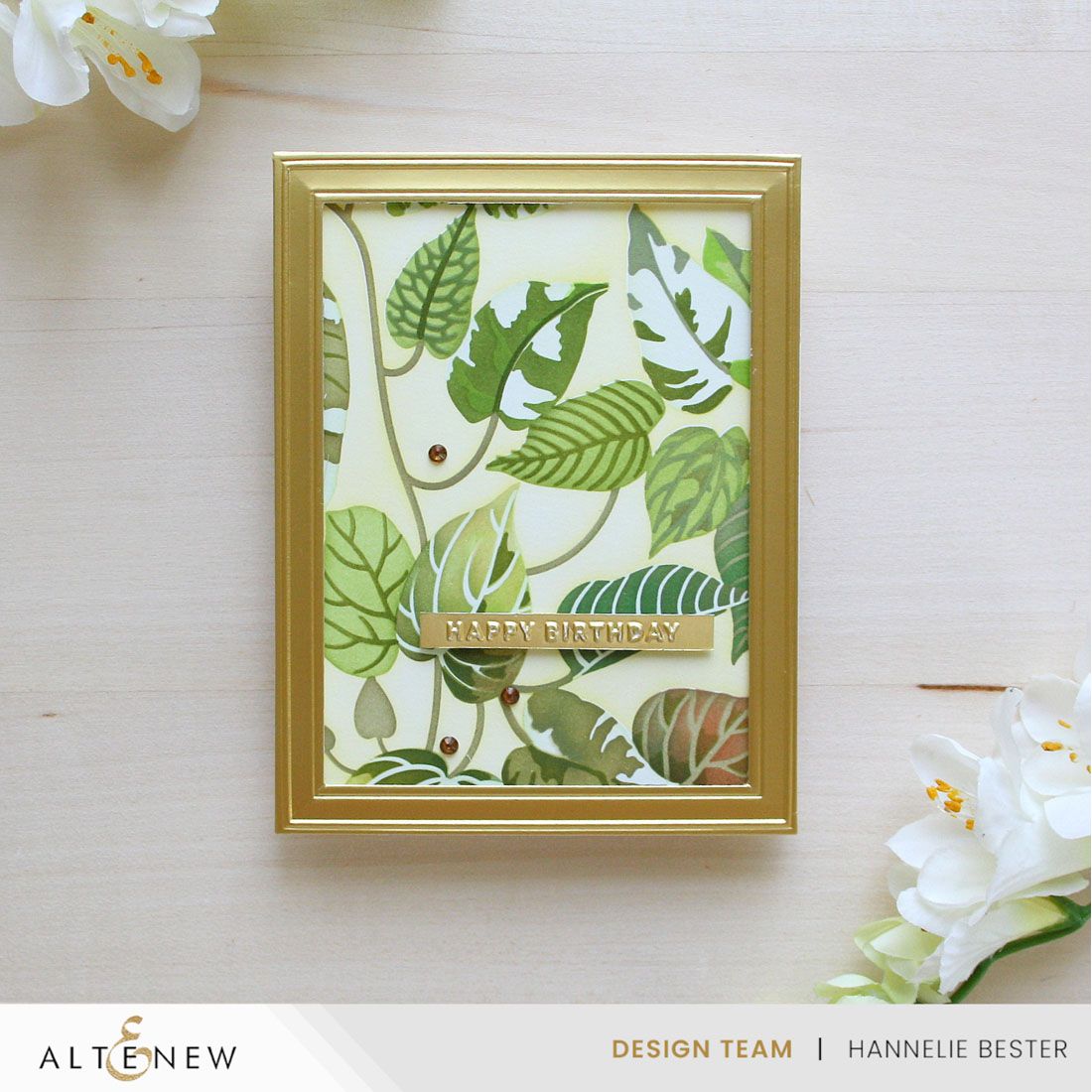 Altenew Stencil Art Flourishing Vines Layering Stencils alt11067 happy birthday