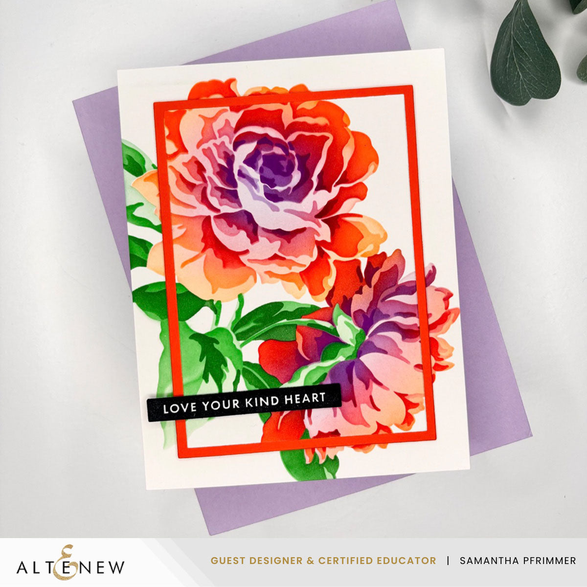 Altenew Stencil Art Majestic Roses Layering Stencils alt11214 heart