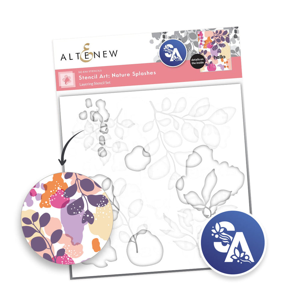 Altenew Stencil Art Nature Splashes Layering Stencils alt10576