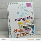 Altenew Stencil Art Nature Splashes and Add-on Die Set congrats