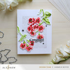Altenew Stencil Art Painted Geraniums Add-On Die alt10394 congrats
