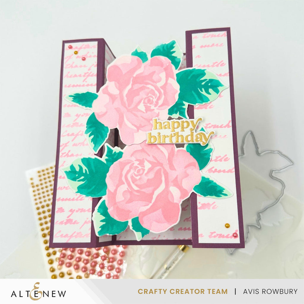 Altenew Stencil Art Romantic Roses Add-On Dies alt10662 birthday