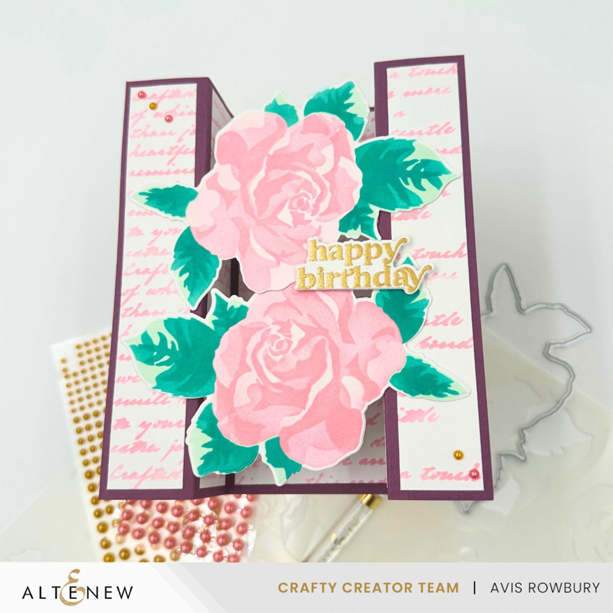 Altenew Stencil Art Romantic Roses Add-On Dies alt10662 birthday