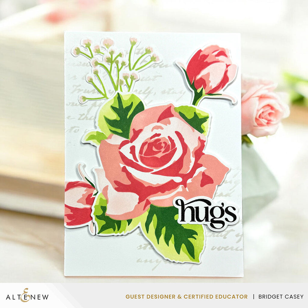 Altenew Stencil Art Romantic Roses Layering Stencils alt10661 hugs