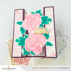 Altenew Stencil Art Romantic Roses and Add-on Die Set happy birthday