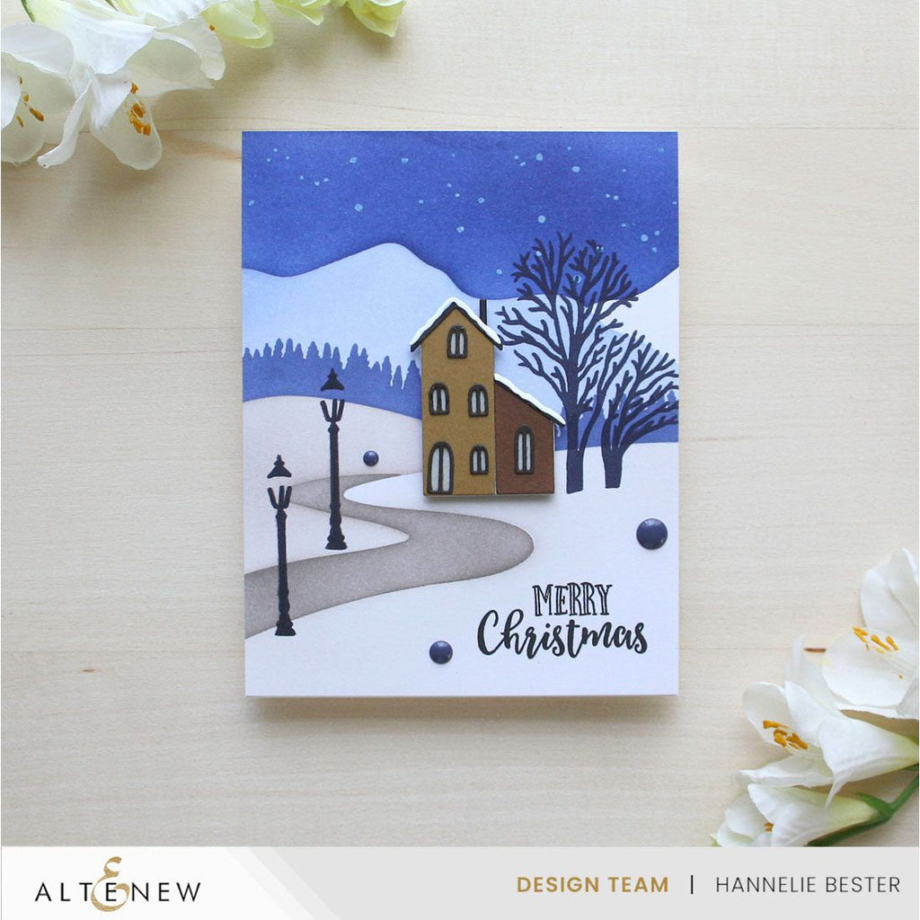 Altenew Stencil Art  Serene Landscapes Layering Stencils alt10903 merry christmas