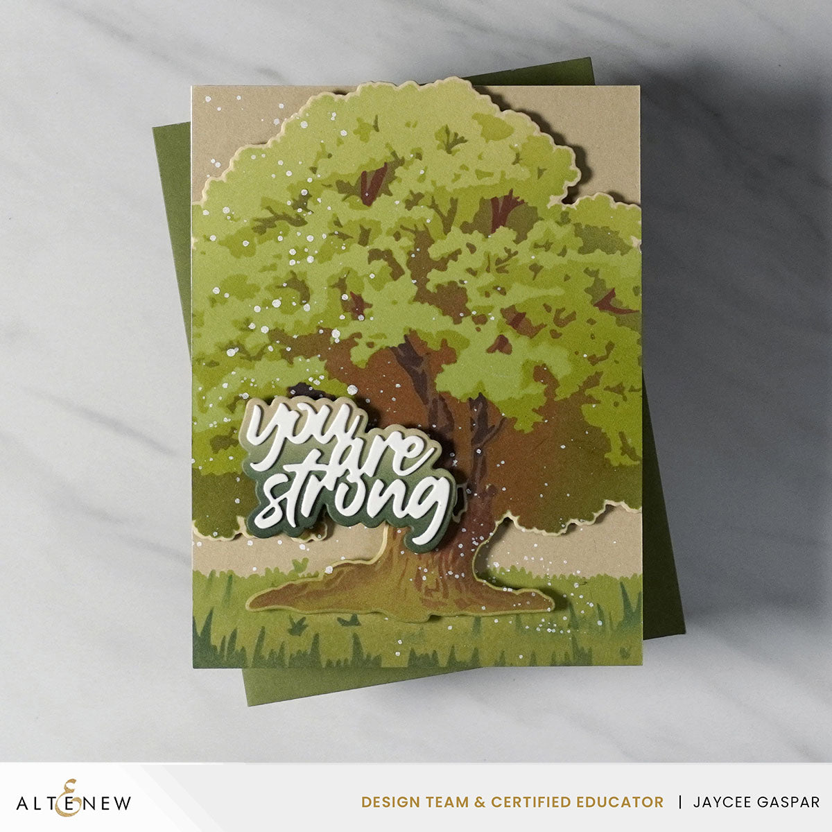 Altenew Stencil Art Strong Oak Add-On Dies alt10754 strength