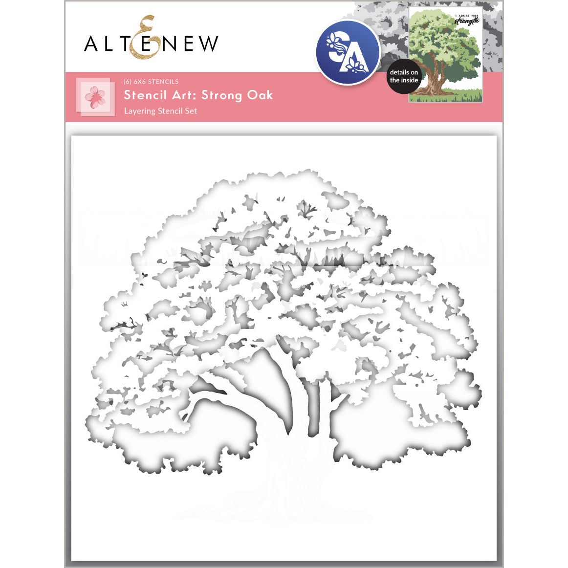 Altenew Stencil Art Strong Oak and Add-on Die Set product image 1