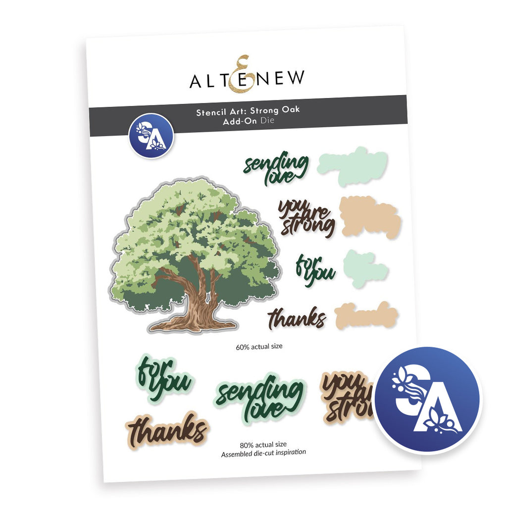Altenew Stencil Art Strong Oak and Add-on Die Set product image 2