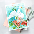 Altenew Stencil Art Swan Serenade Layering Stencils alt11336 orange flowers