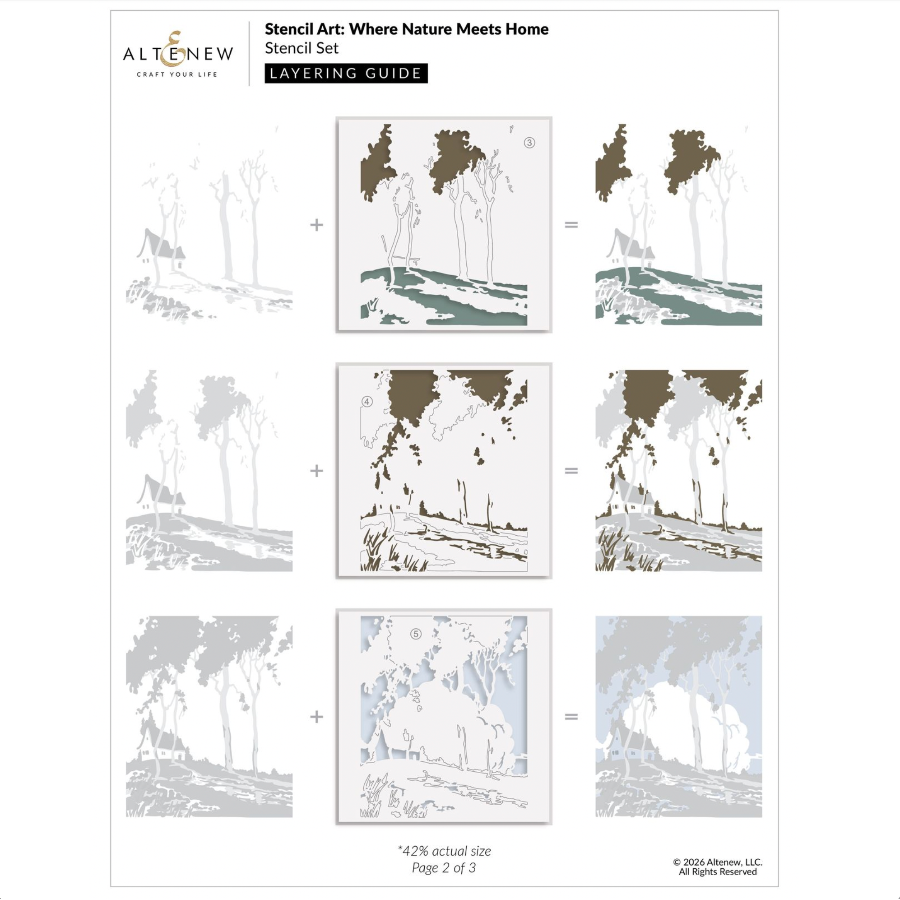 Altenew Stencil Art Where Nature Meets Home Layering Stencils alt11457 layering guide 2