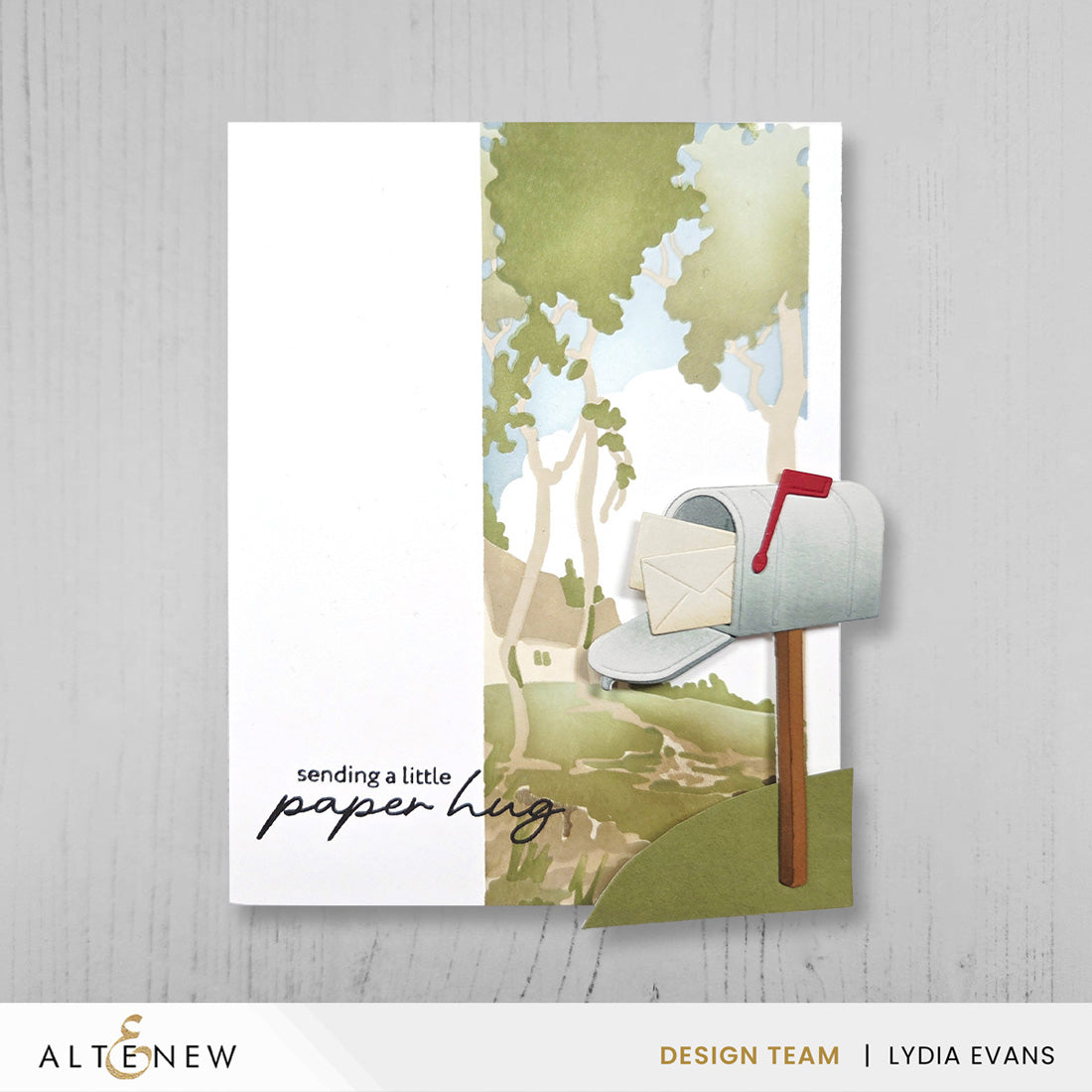 Altenew Stencil Art Where Nature Meets Home Layering Stencils alt11457 sending paper hugs card