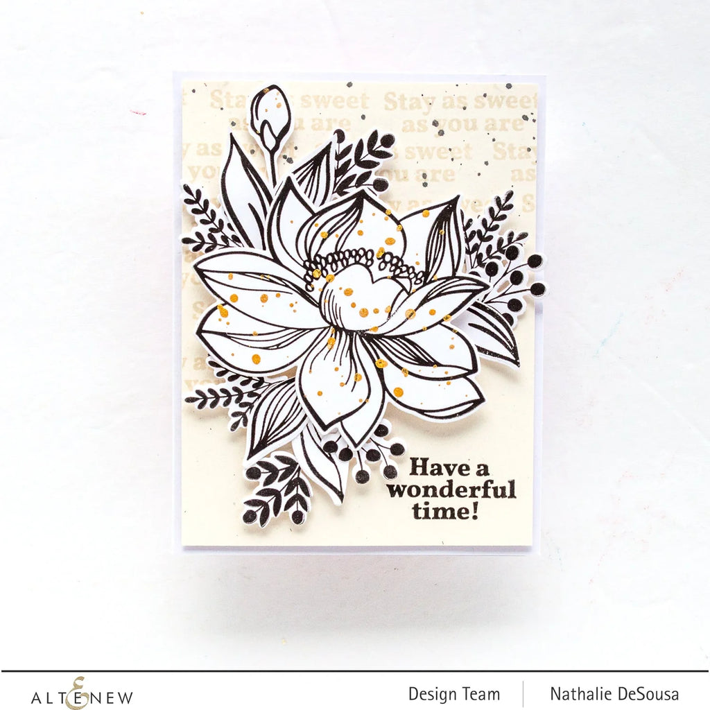 Altenew Striking Flowers Dies alt7725* black and white