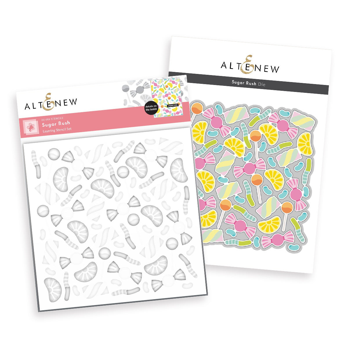 Altenew Sugar Rush Clear Stencils and Die Set
