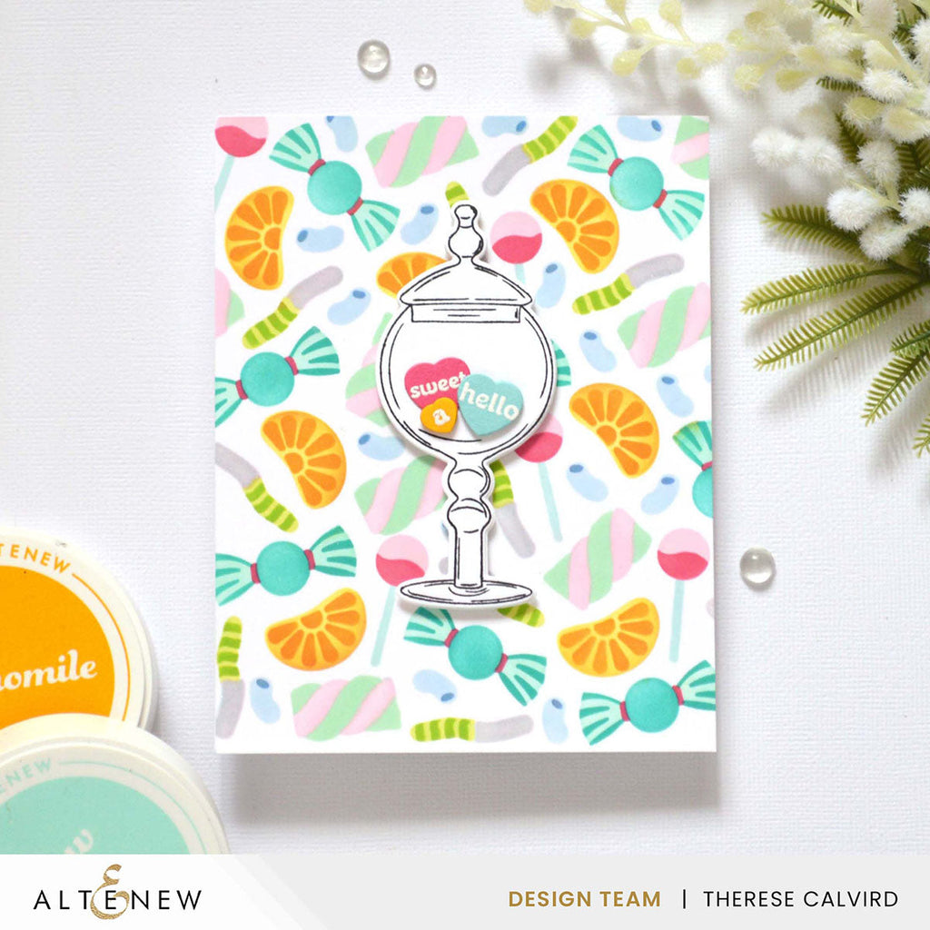 Altenew Sugar Rush Clear Stencils and Die Set candy jar