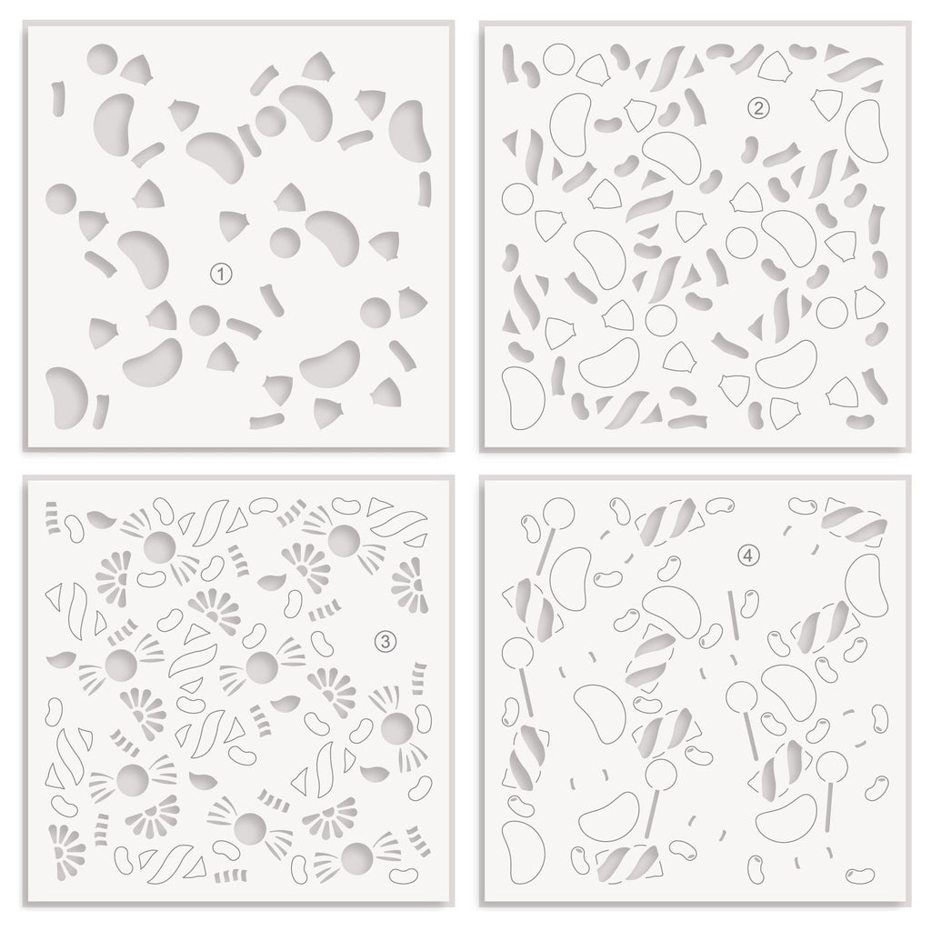 Altenew Sugar Rush Clear Stencils and Die Set layering order