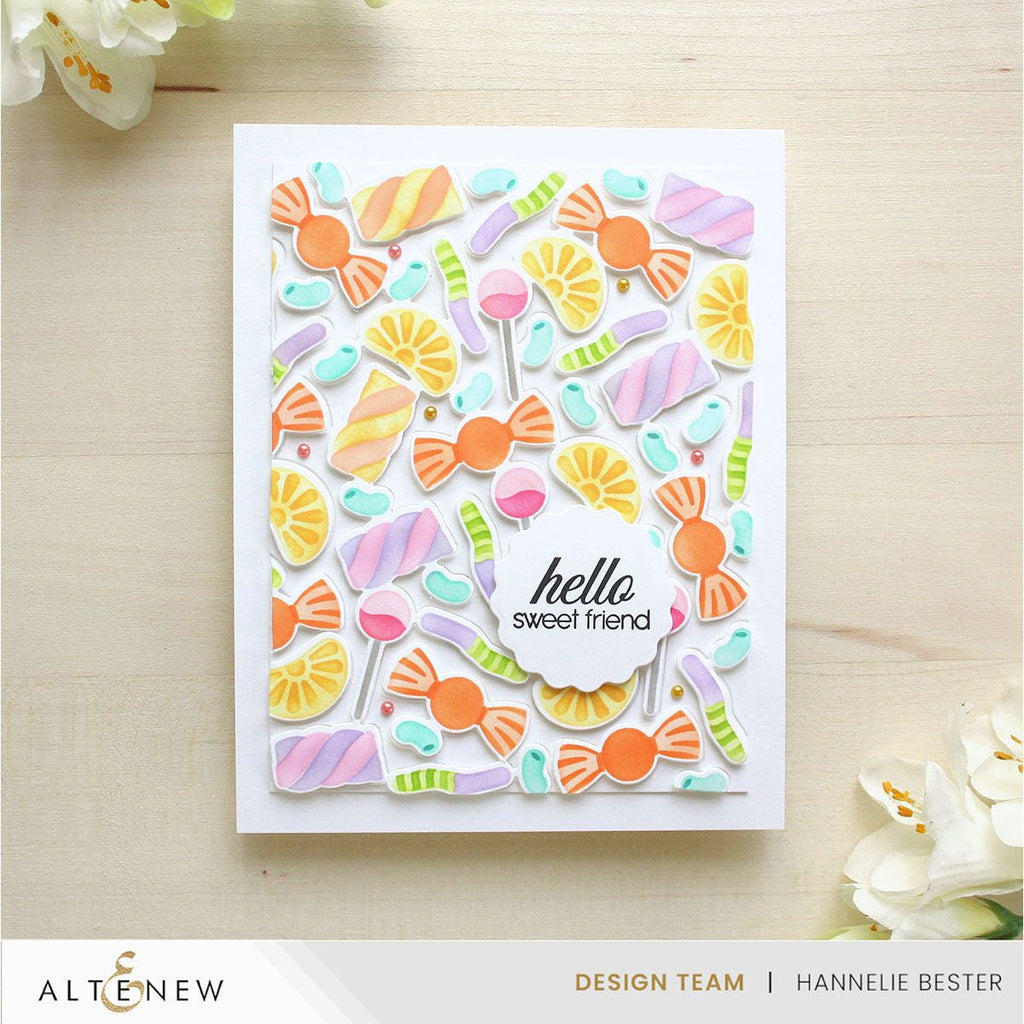 Altenew Sugar Rush Layering Stencils alt10367 hello