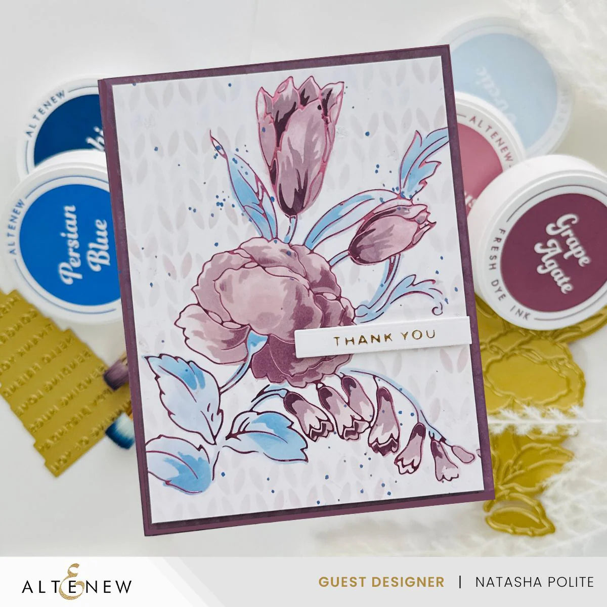 Altenew Sugarplums Fresh Dye Ink Pad Set alt8556bn thank you