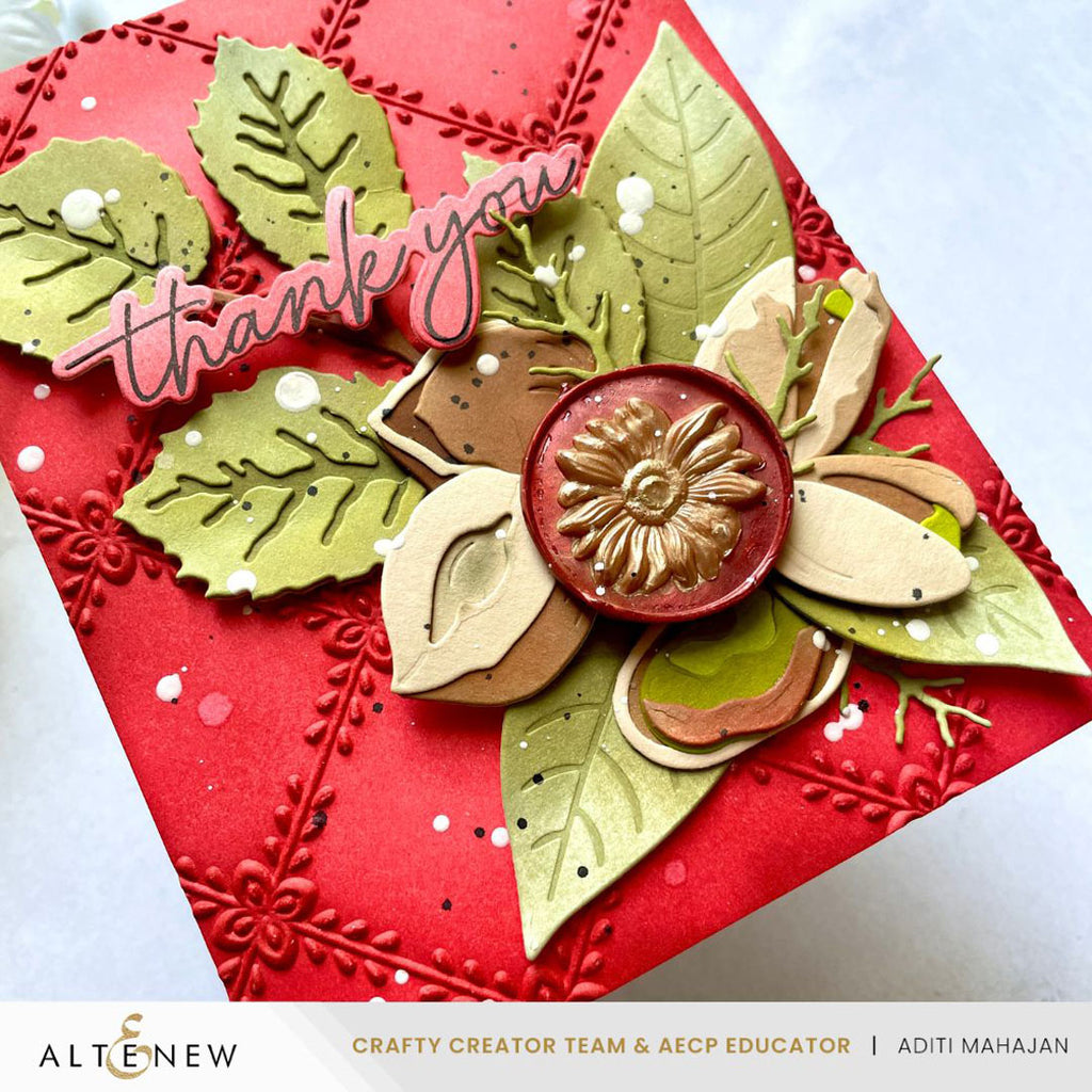 Altenew Sunflower Wax Seal Stamp alt11157 thank you