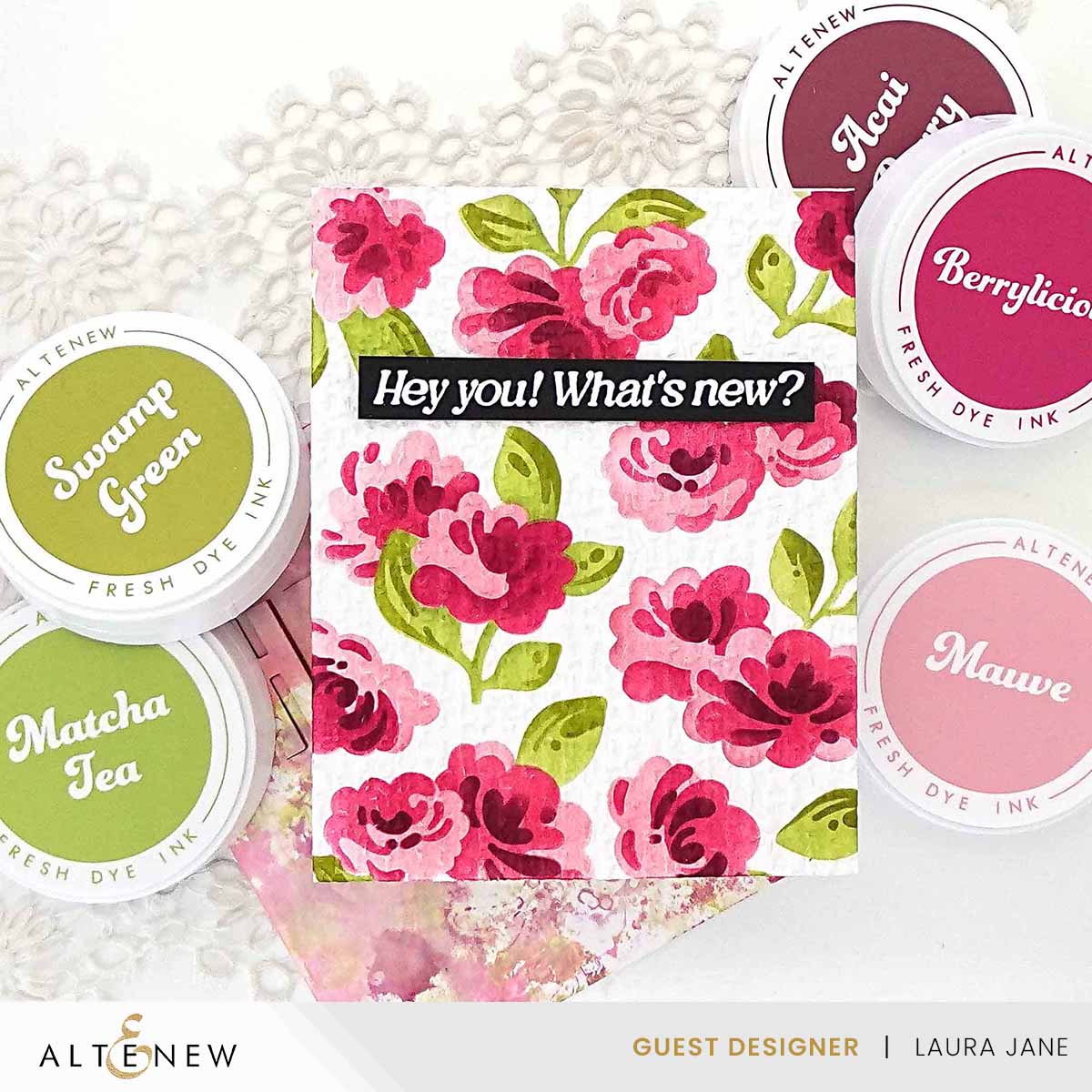 Altenew Swamp Green Fresh Dye Ink Pad alt8621 flowers